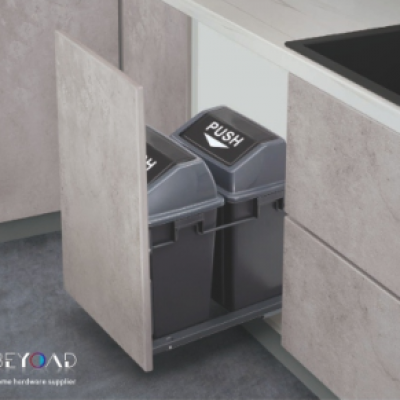 Soft closing Double trash can B372