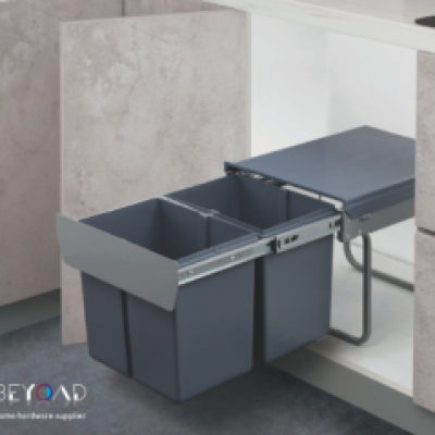 Ball bearing double trash can B376